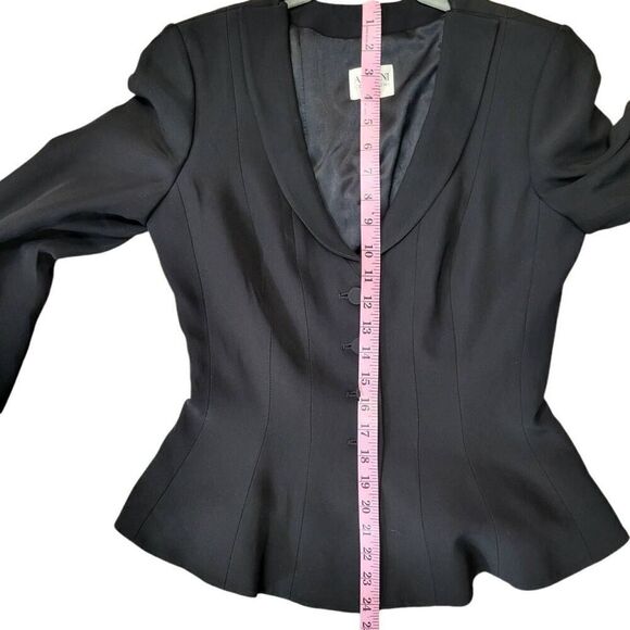 Armani collection black blazer with‎ detailed waist in sz 6 - Picture 6 of 8